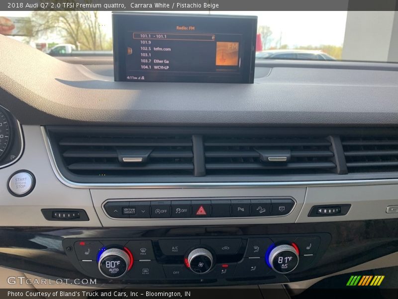 Carrara White / Pistachio Beige 2018 Audi Q7 2.0 TFSI Premium quattro