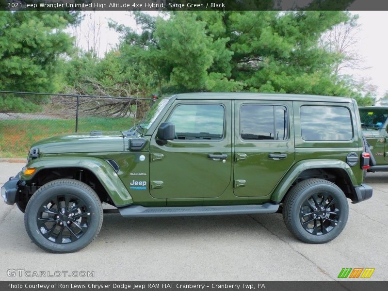 Sarge Green / Black 2021 Jeep Wrangler Unlimited High Altitude 4xe Hybrid