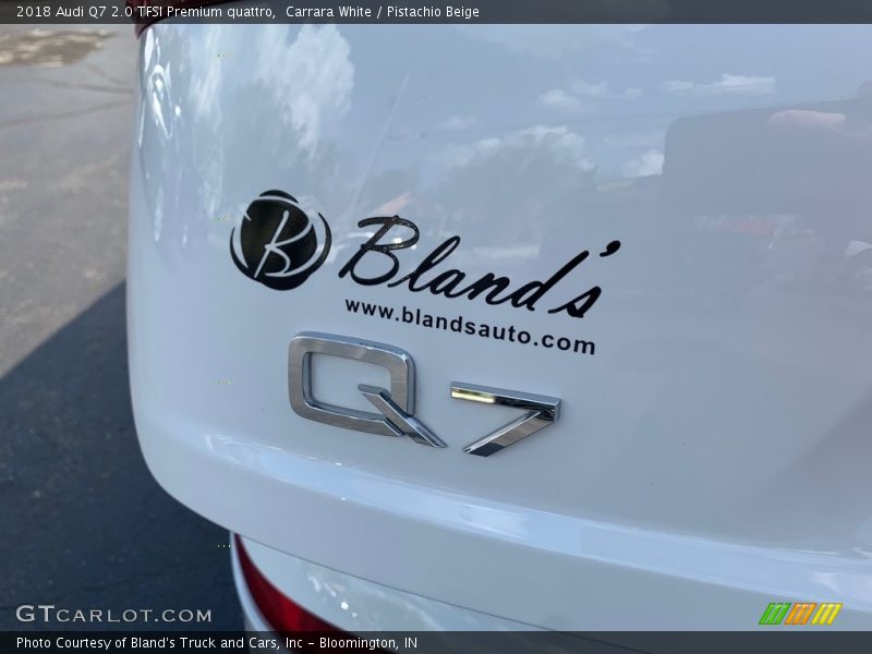 Carrara White / Pistachio Beige 2018 Audi Q7 2.0 TFSI Premium quattro