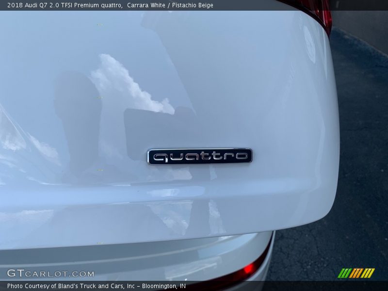 Carrara White / Pistachio Beige 2018 Audi Q7 2.0 TFSI Premium quattro