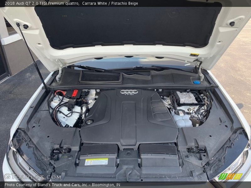 Carrara White / Pistachio Beige 2018 Audi Q7 2.0 TFSI Premium quattro