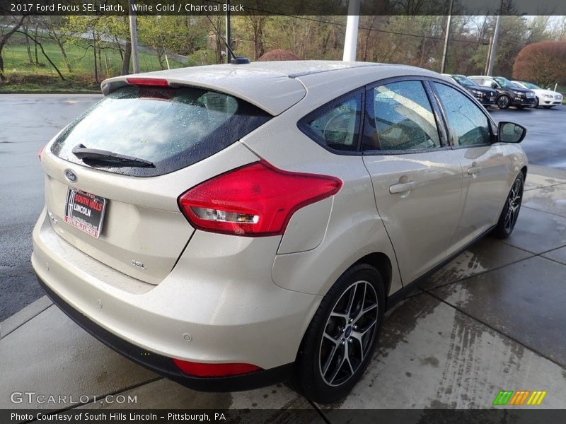 White Gold / Charcoal Black 2017 Ford Focus SEL Hatch