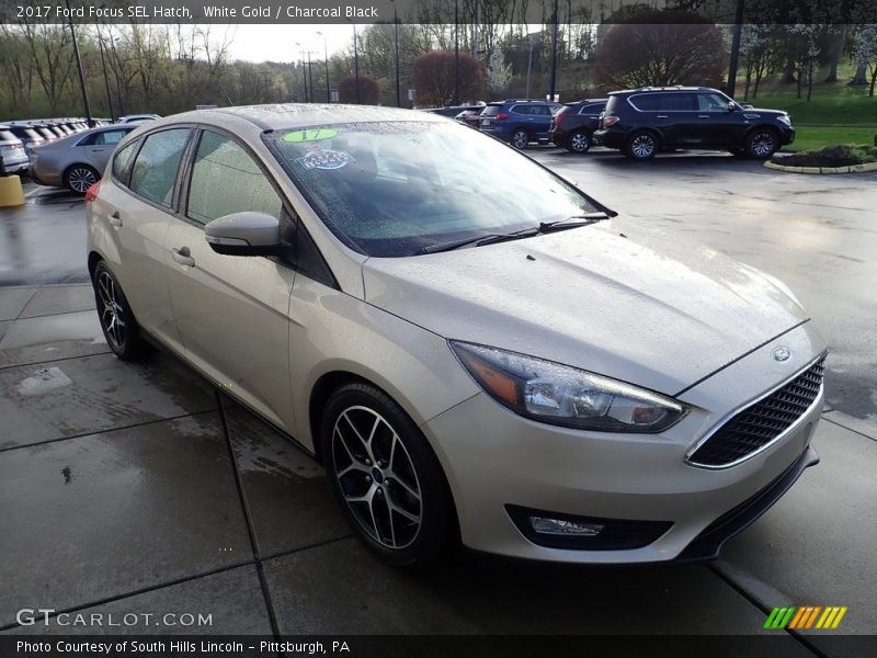 White Gold / Charcoal Black 2017 Ford Focus SEL Hatch