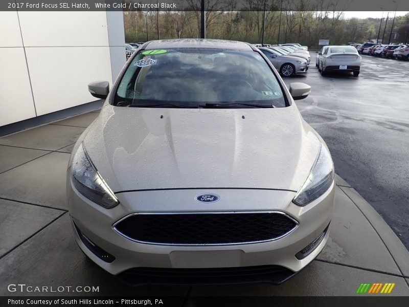 White Gold / Charcoal Black 2017 Ford Focus SEL Hatch