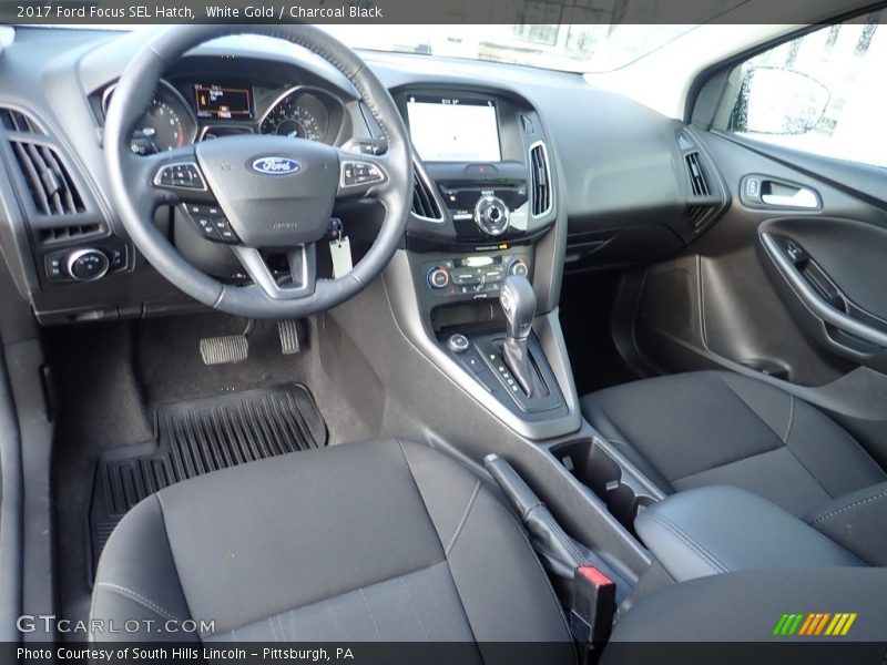 White Gold / Charcoal Black 2017 Ford Focus SEL Hatch
