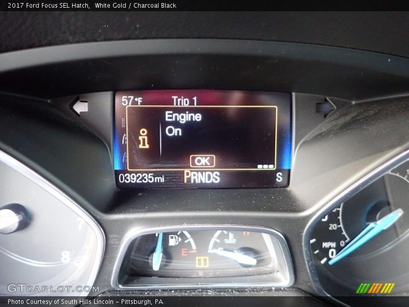 White Gold / Charcoal Black 2017 Ford Focus SEL Hatch