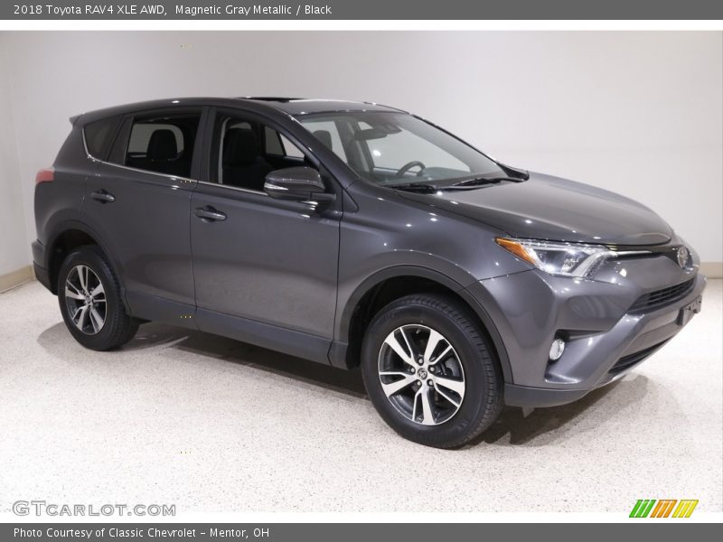 Magnetic Gray Metallic / Black 2018 Toyota RAV4 XLE AWD