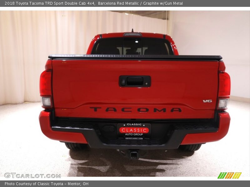 Barcelona Red Metallic / Graphite w/Gun Metal 2018 Toyota Tacoma TRD Sport Double Cab 4x4