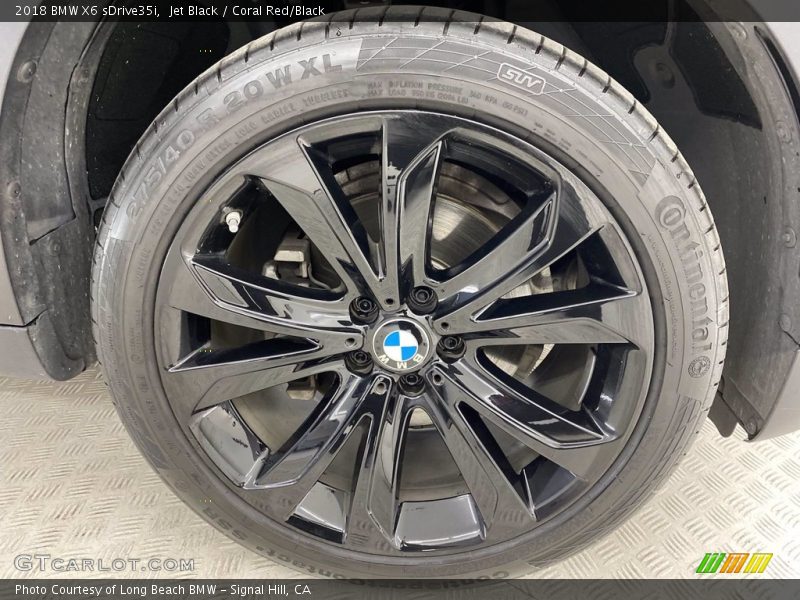 Jet Black / Coral Red/Black 2018 BMW X6 sDrive35i