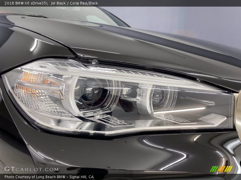 Jet Black / Coral Red/Black 2018 BMW X6 sDrive35i