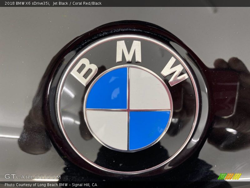 Jet Black / Coral Red/Black 2018 BMW X6 sDrive35i