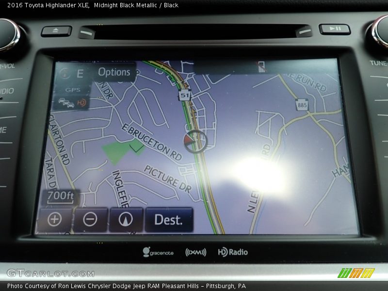 Midnight Black Metallic / Black 2016 Toyota Highlander XLE