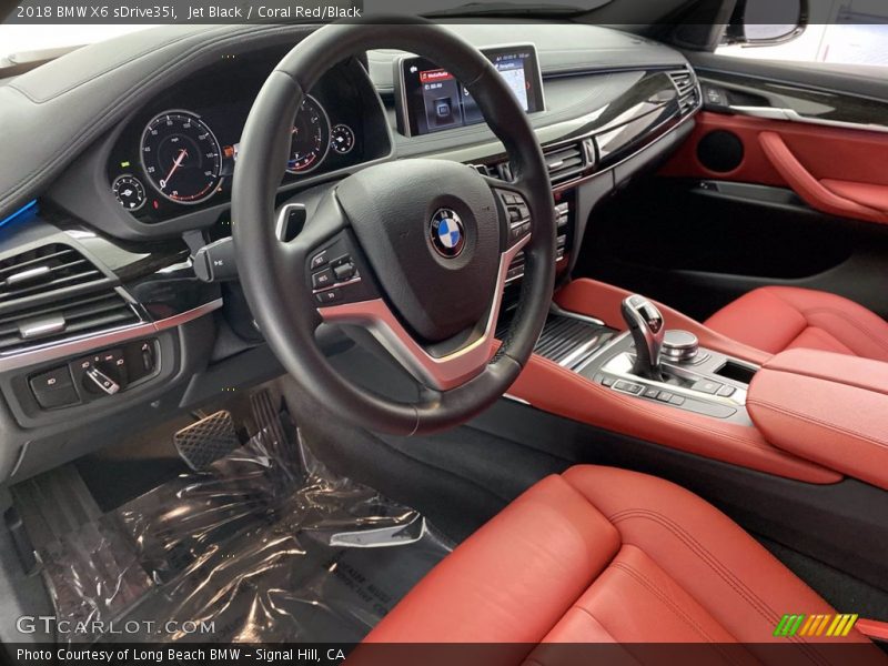 Jet Black / Coral Red/Black 2018 BMW X6 sDrive35i