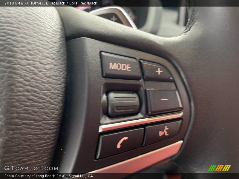 Jet Black / Coral Red/Black 2018 BMW X6 sDrive35i