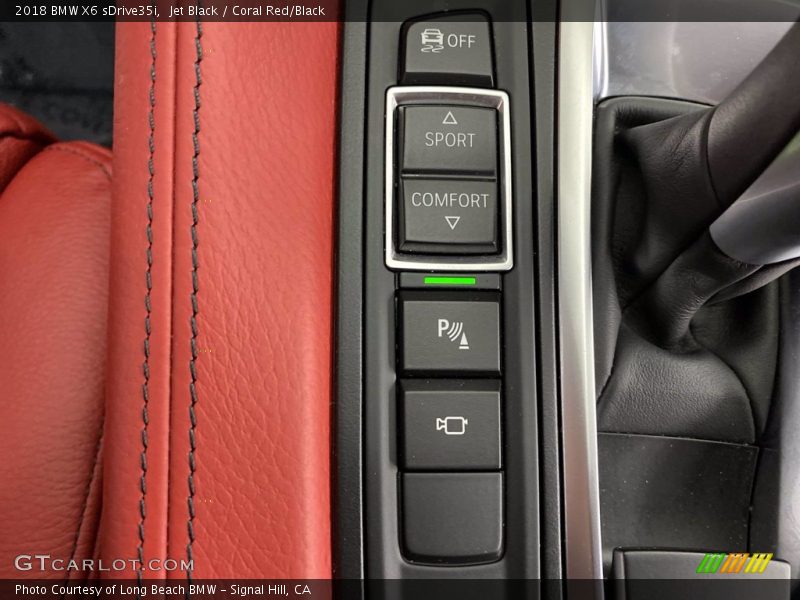 Jet Black / Coral Red/Black 2018 BMW X6 sDrive35i