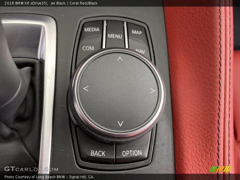 Jet Black / Coral Red/Black 2018 BMW X6 sDrive35i