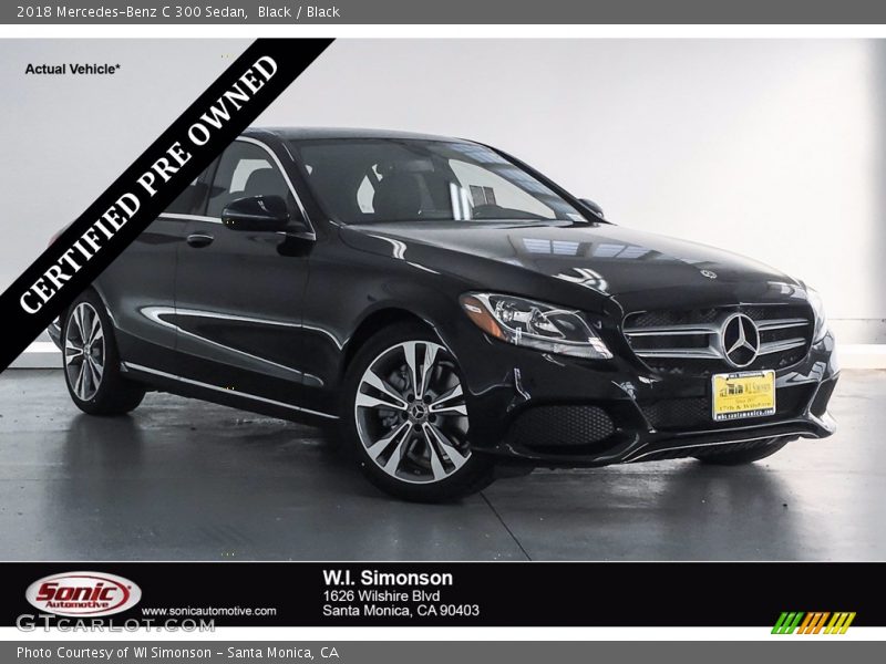 Black / Black 2018 Mercedes-Benz C 300 Sedan