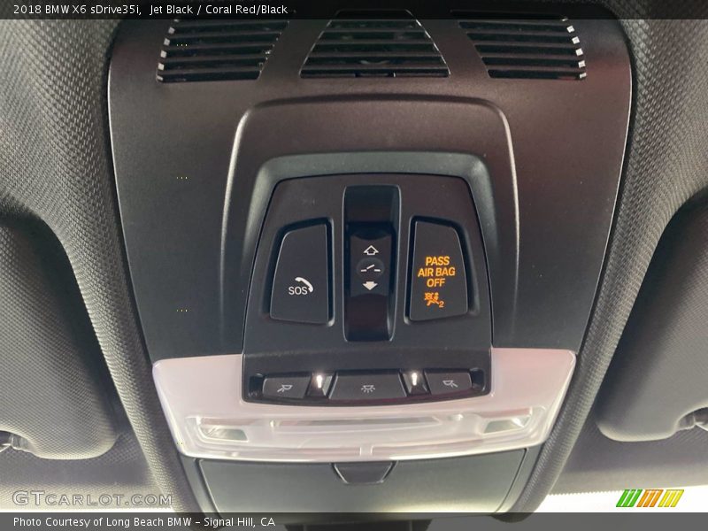 Jet Black / Coral Red/Black 2018 BMW X6 sDrive35i