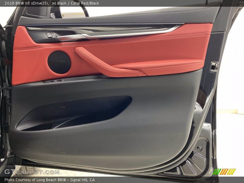 Jet Black / Coral Red/Black 2018 BMW X6 sDrive35i