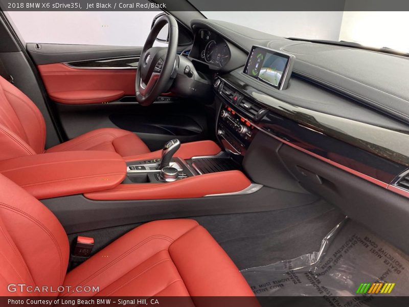 Jet Black / Coral Red/Black 2018 BMW X6 sDrive35i