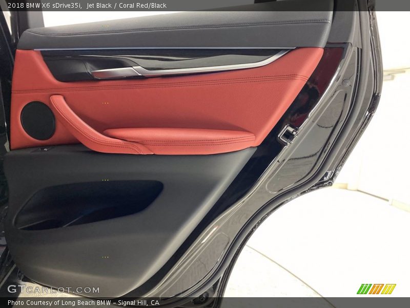 Jet Black / Coral Red/Black 2018 BMW X6 sDrive35i