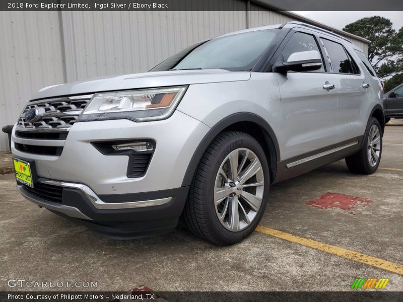 Ingot Silver / Ebony Black 2018 Ford Explorer Limited