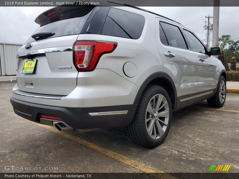 Ingot Silver / Ebony Black 2018 Ford Explorer Limited