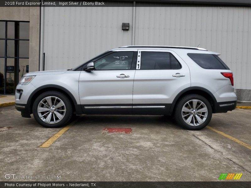 Ingot Silver / Ebony Black 2018 Ford Explorer Limited