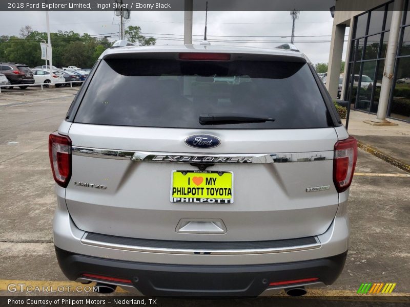Ingot Silver / Ebony Black 2018 Ford Explorer Limited