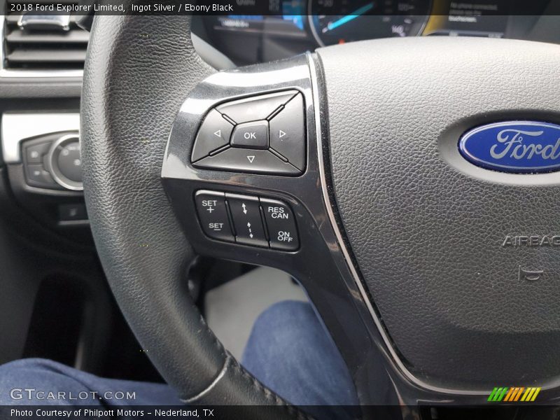 Ingot Silver / Ebony Black 2018 Ford Explorer Limited