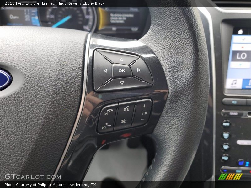 Ingot Silver / Ebony Black 2018 Ford Explorer Limited
