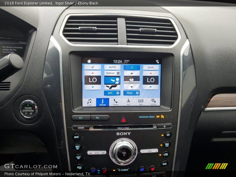 Ingot Silver / Ebony Black 2018 Ford Explorer Limited