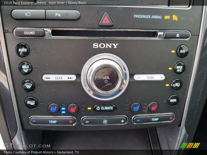 Ingot Silver / Ebony Black 2018 Ford Explorer Limited