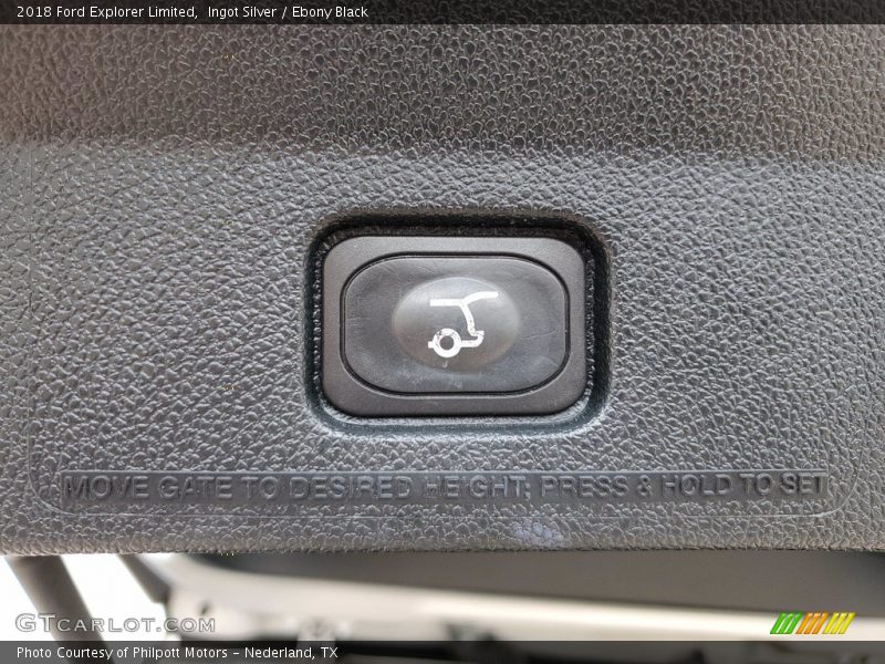 Ingot Silver / Ebony Black 2018 Ford Explorer Limited