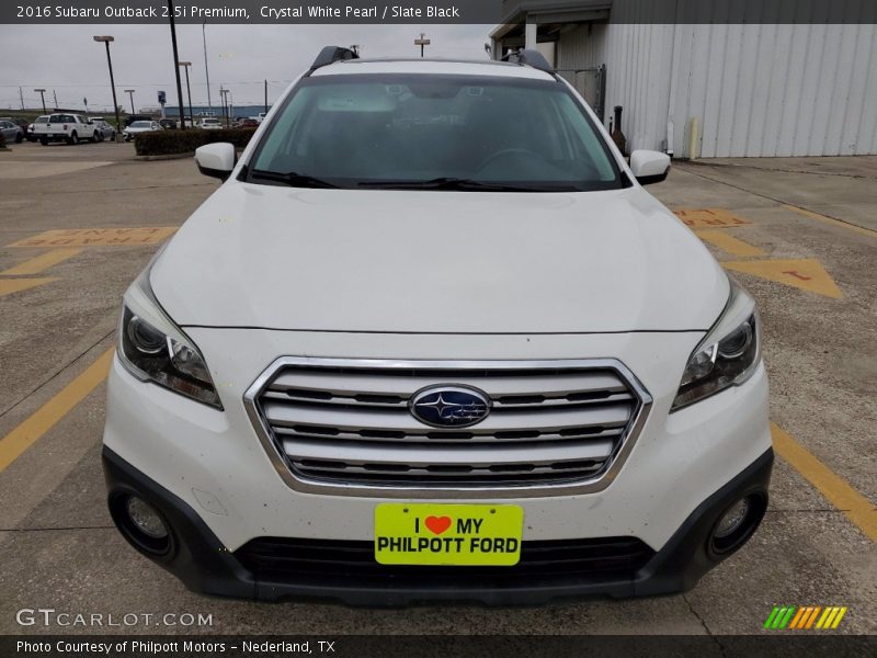 Crystal White Pearl / Slate Black 2016 Subaru Outback 2.5i Premium