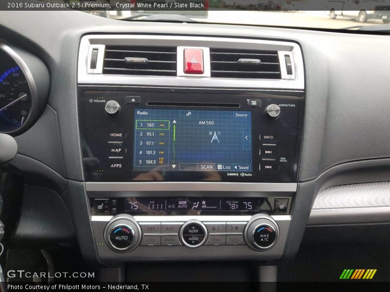 Controls of 2016 Outback 2.5i Premium