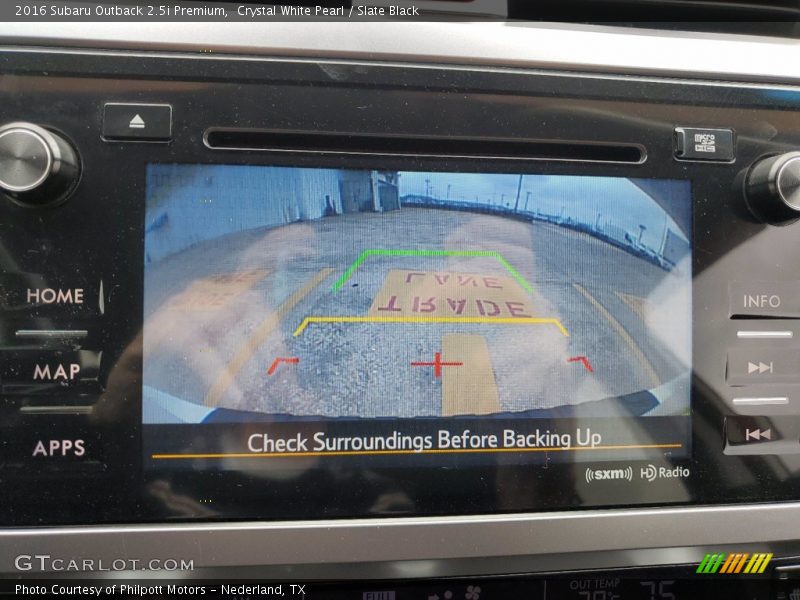 Crystal White Pearl / Slate Black 2016 Subaru Outback 2.5i Premium