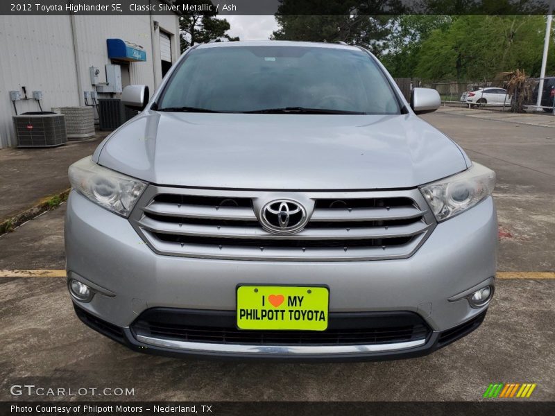 Classic Silver Metallic / Ash 2012 Toyota Highlander SE