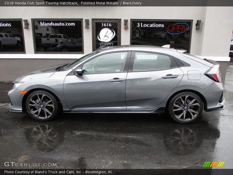 Polished Metal Metallic / Black/Ivory 2018 Honda Civic Sport Touring Hatchback