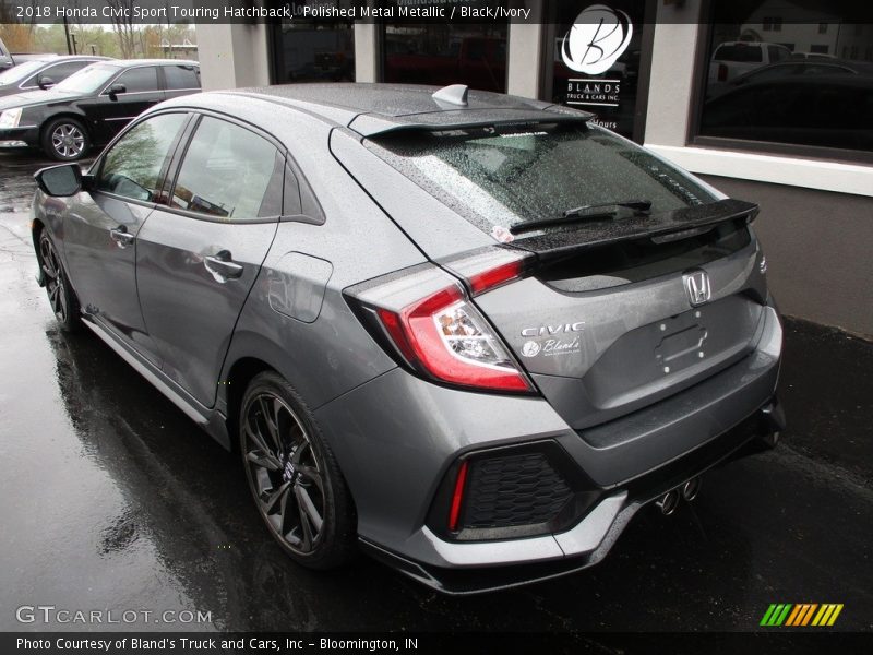 Polished Metal Metallic / Black/Ivory 2018 Honda Civic Sport Touring Hatchback
