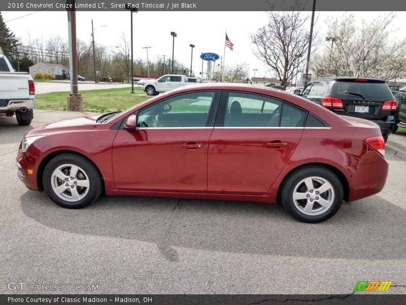 Siren Red Tintcoat / Jet Black 2016 Chevrolet Cruze Limited LT