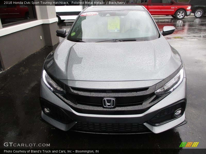 Polished Metal Metallic / Black/Ivory 2018 Honda Civic Sport Touring Hatchback