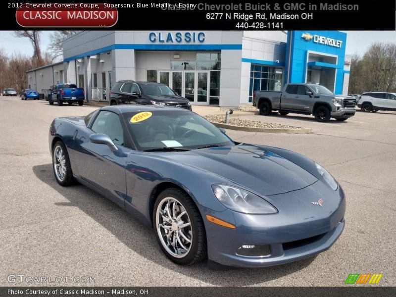 Supersonic Blue Metallic / Ebony 2012 Chevrolet Corvette Coupe