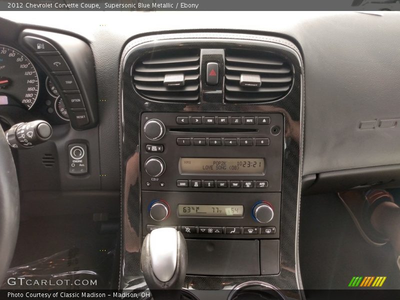 Supersonic Blue Metallic / Ebony 2012 Chevrolet Corvette Coupe