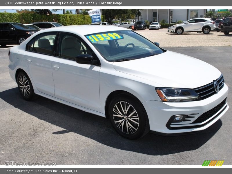 Pure White / Cornsilk Beige 2018 Volkswagen Jetta Wolfsburg Edition