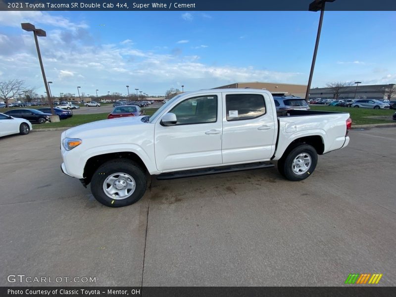 Super White / Cement 2021 Toyota Tacoma SR Double Cab 4x4