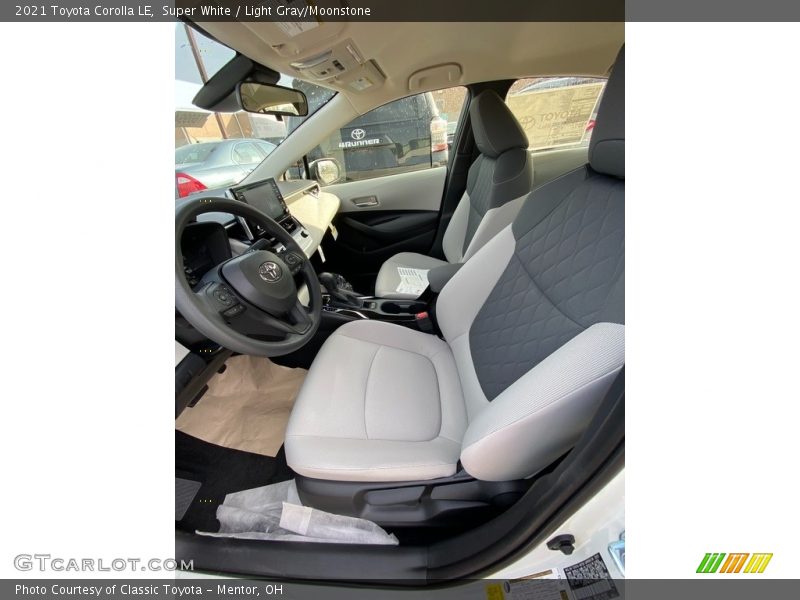 Super White / Light Gray/Moonstone 2021 Toyota Corolla LE