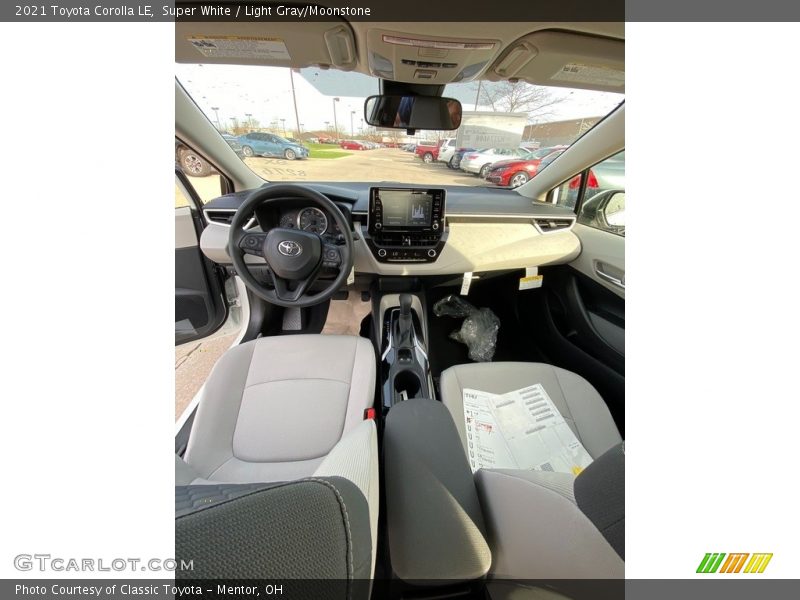 Super White / Light Gray/Moonstone 2021 Toyota Corolla LE