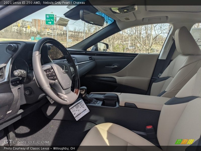 Nebula Gray Pearl / Chateau 2021 Lexus ES 250 AWD