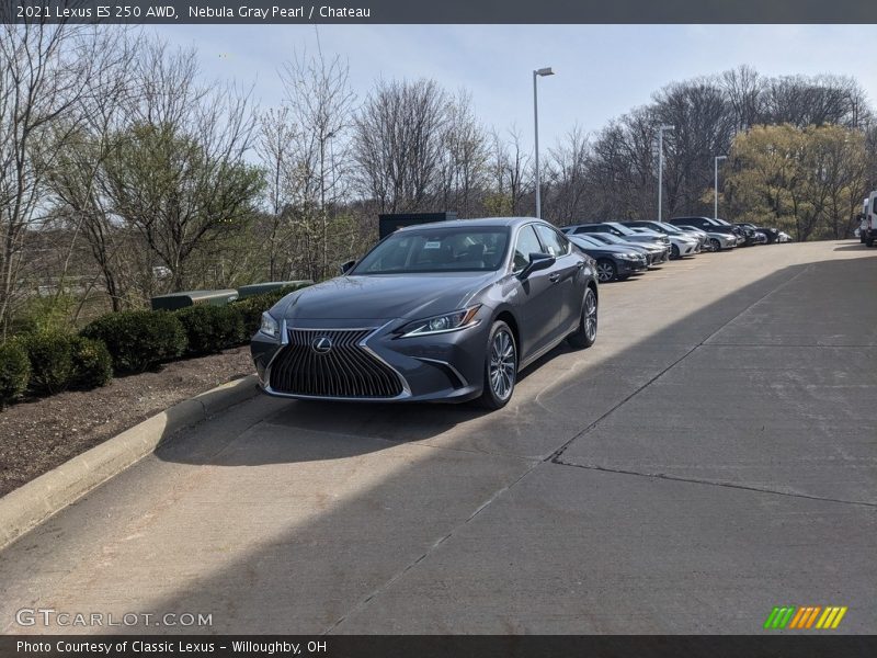 Nebula Gray Pearl / Chateau 2021 Lexus ES 250 AWD